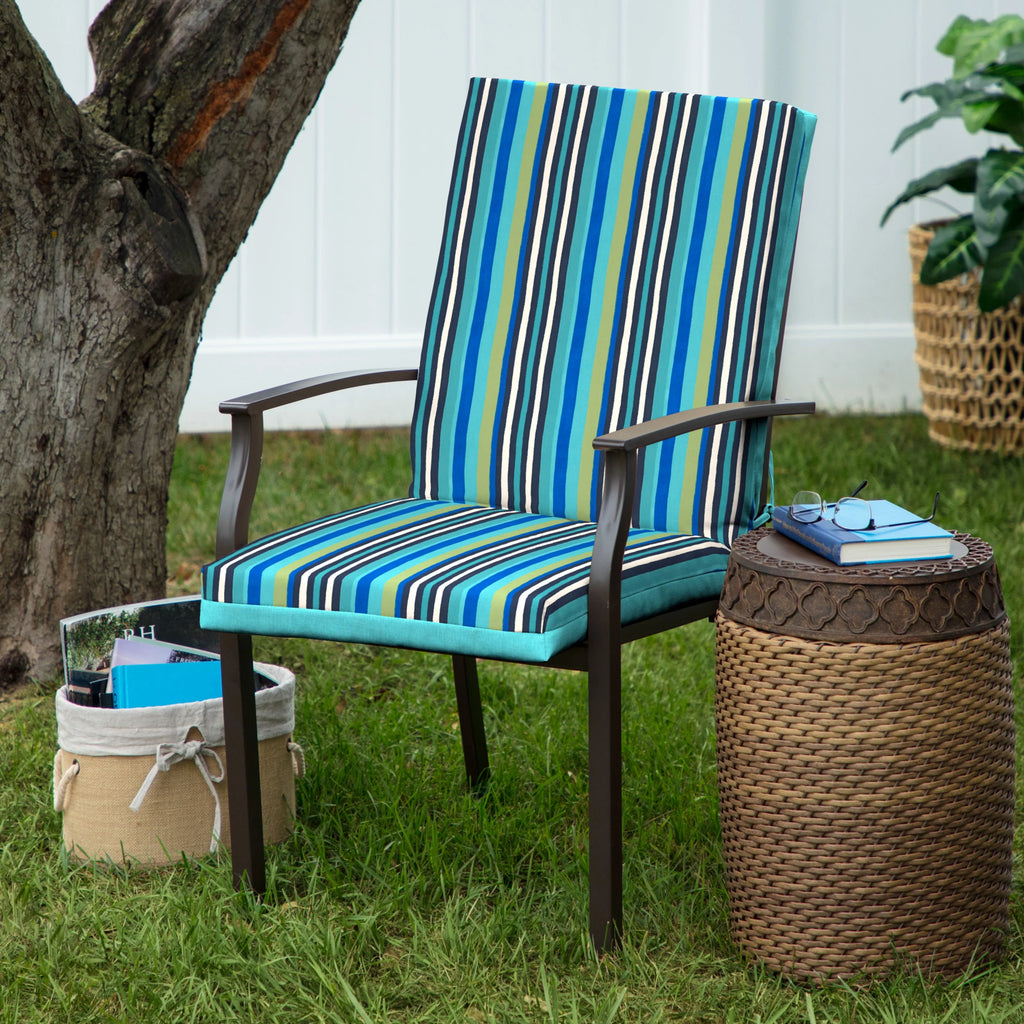 Multi-color Stripe Patio Chair Cushion S45696