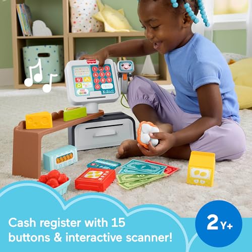 Toddler Learning Toy Cash Register Play Store with 20 Pieces O600