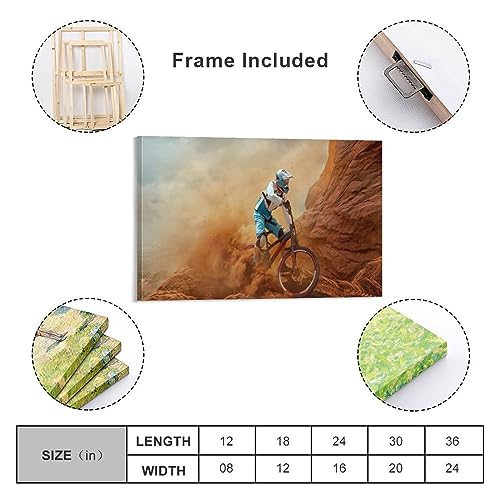 Bike Canvas Wall Art Cyclocross Posters Extreme Sport Canvas Painting D468312