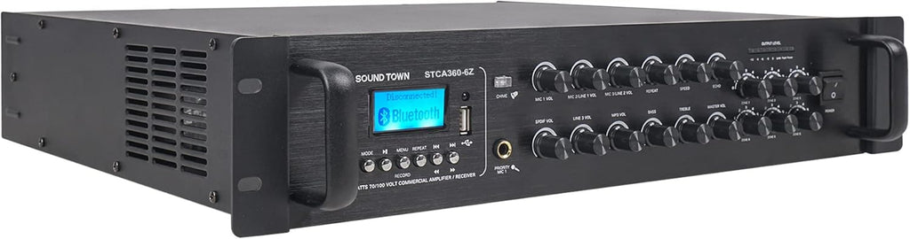 360W 6-Zone 70V/100V Commercial Power Amplifier with Bluetooth M7126