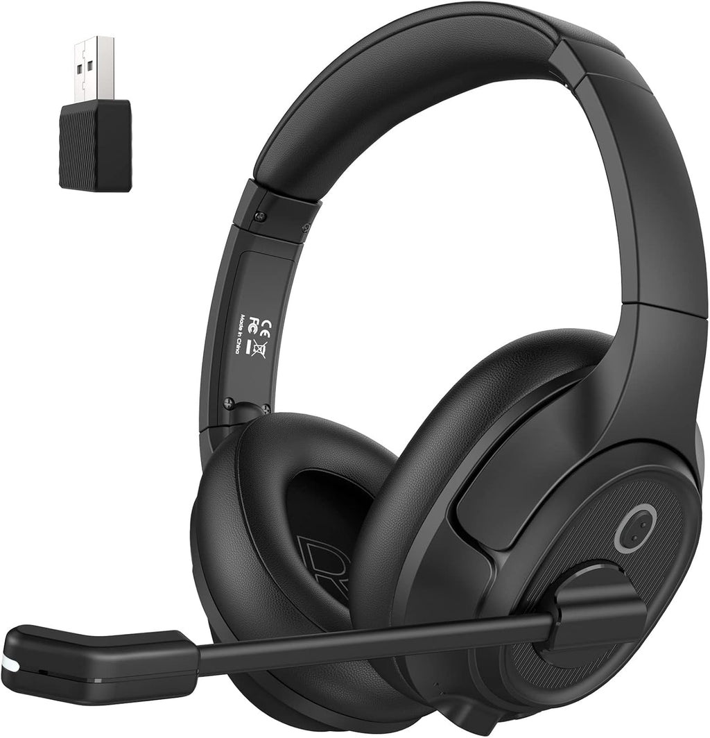 Bluetooth Headsets with Microphone & USB Dongle, 30 Hours Talk Time, Over-Ear Wireless Headphone S54563