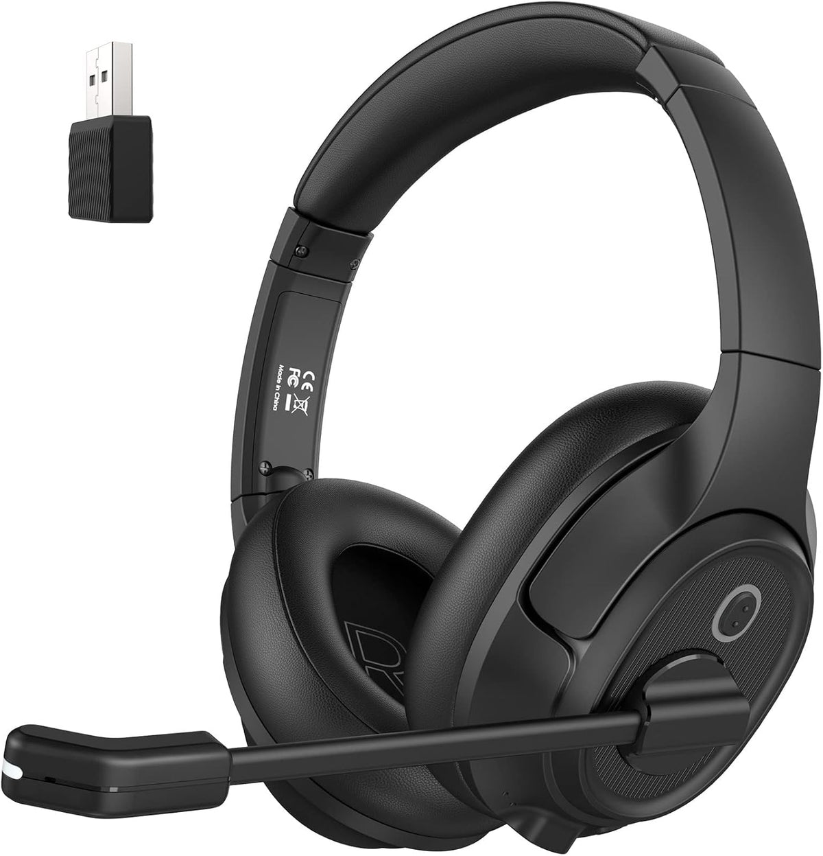 Bluetooth Headsets with Microphone & USB Dongle, 30 Hours Talk Time, Over-Ear Wireless Headphone S54563