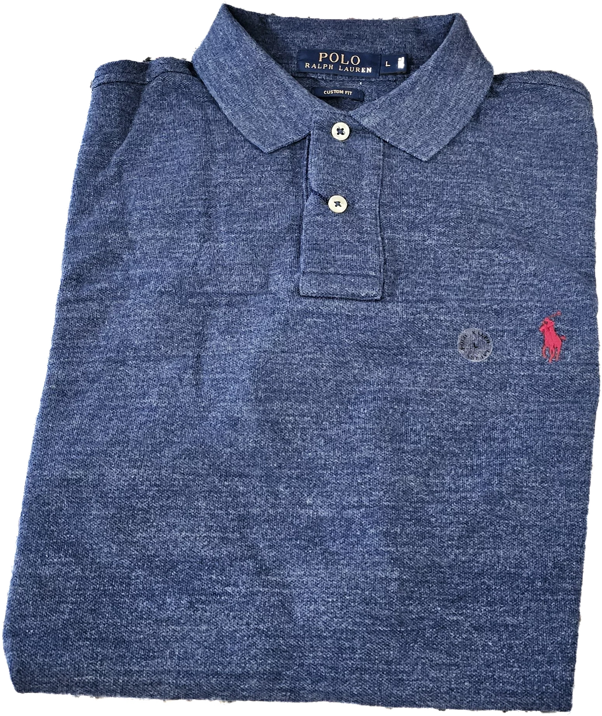 Blue Mesh Polo Shirt J215825