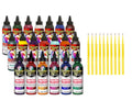 20 Complete Original & Sparkle Gel Stain & Glaze Paint Collection with 10 Fine Detail Sticks L81023
