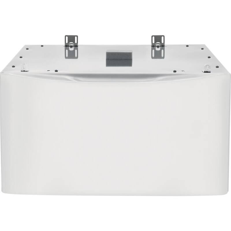 White Laundry Pedestal with Storage Drawer X8523