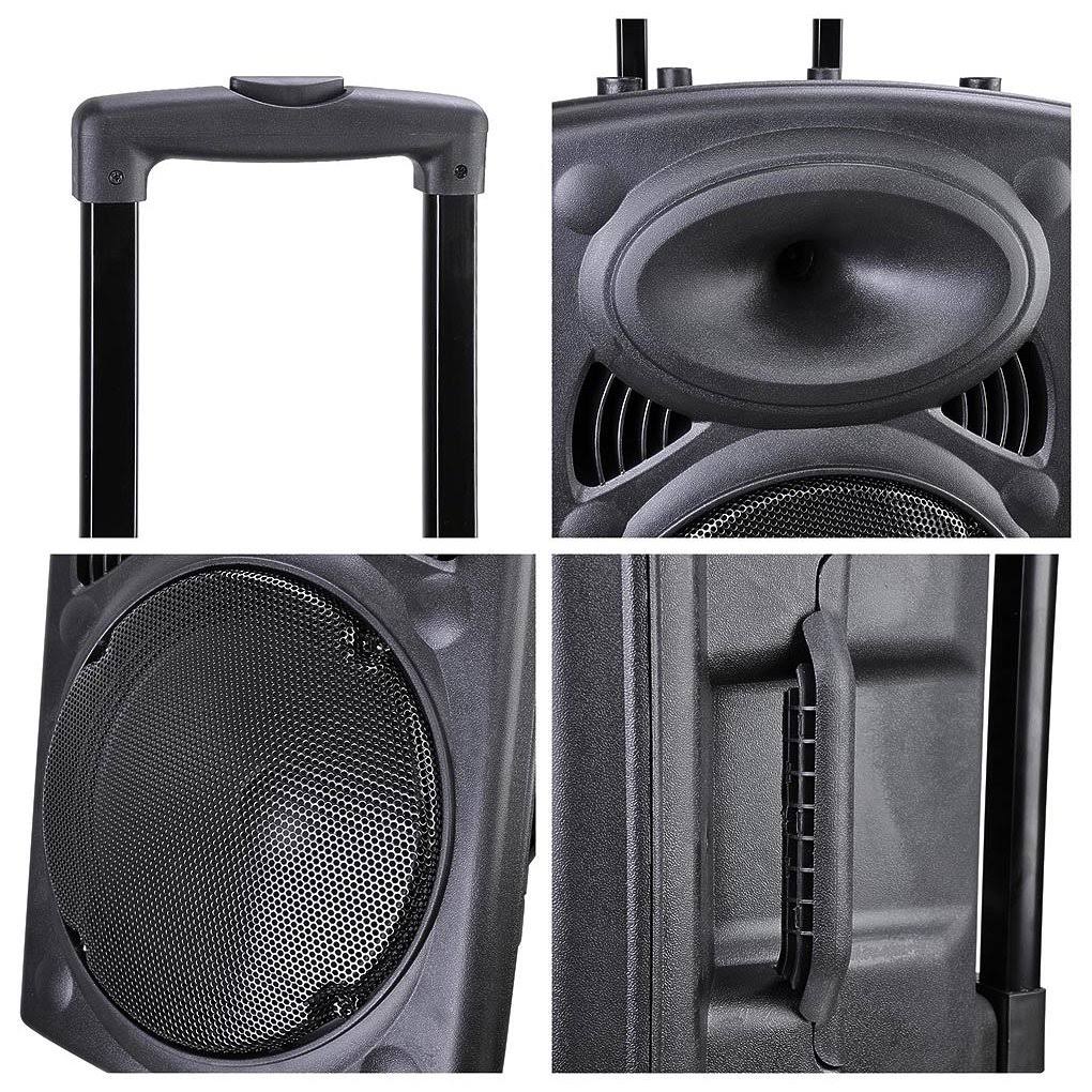 Portable Active PA Speaker with Bluetooth and Wireless Microphone F388