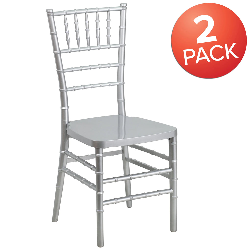Silver Resin Stacking Chiavari Chair J7741