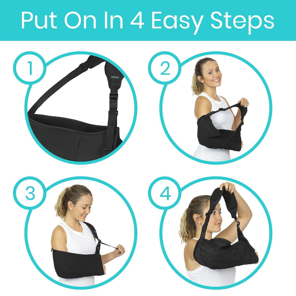 Adjustable Padded Arm Sling (Black) A8074