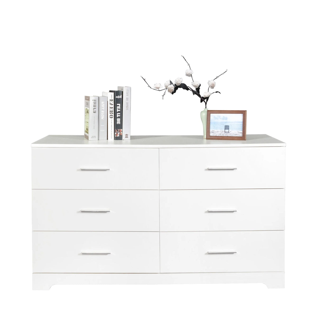 6 Drawer White Dresser Y52503
