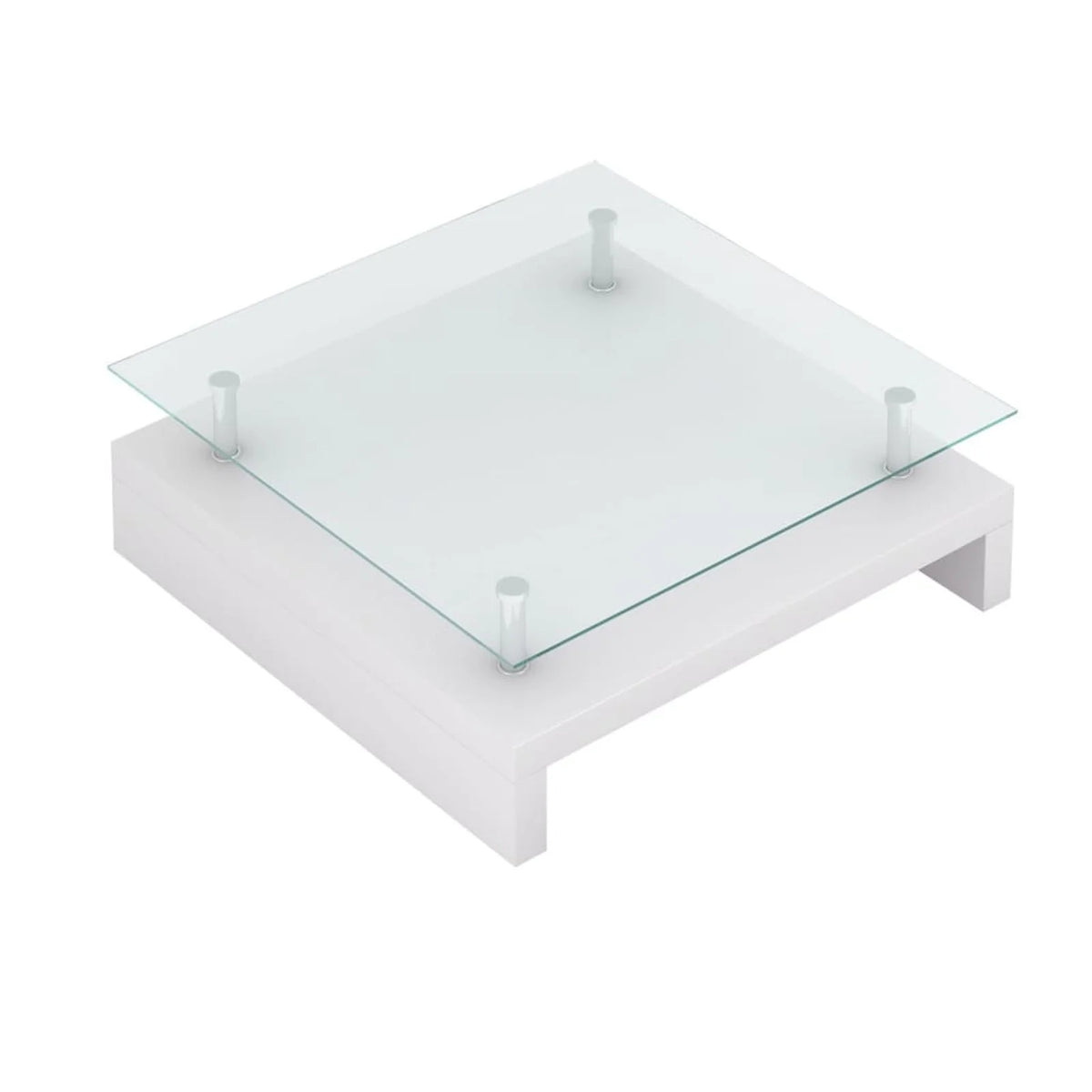 White Glass Coffee Table U562505