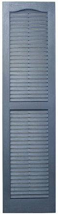 Blue Louvered Vinyl Exterior Shutters I91649
