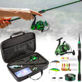 Collapsible Fishing Rod and Reel Combo with Carrier Bag W48057