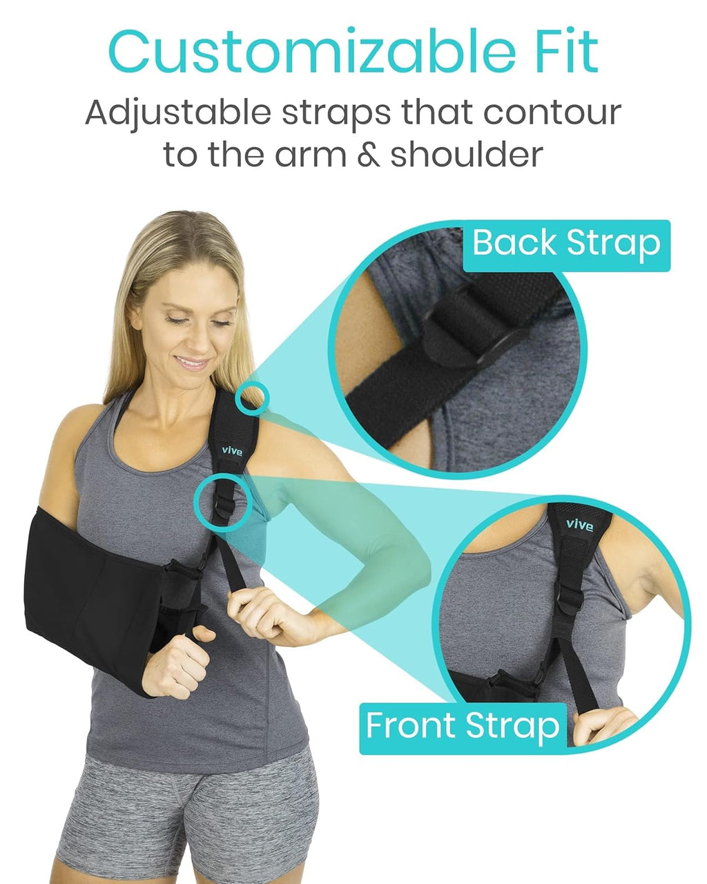 Adjustable Padded Arm Sling (Black) A8074
