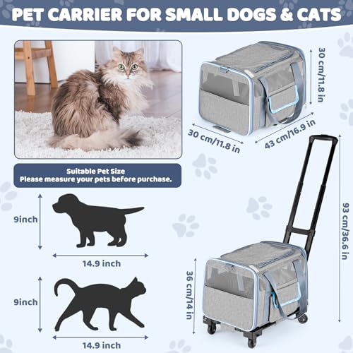 Airline Approved Soft Sided Pet Carrier with Wheels M42160