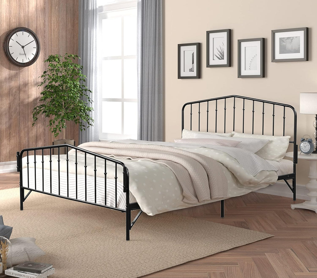 Black Queen Metal Canopy Bed Frame C49609