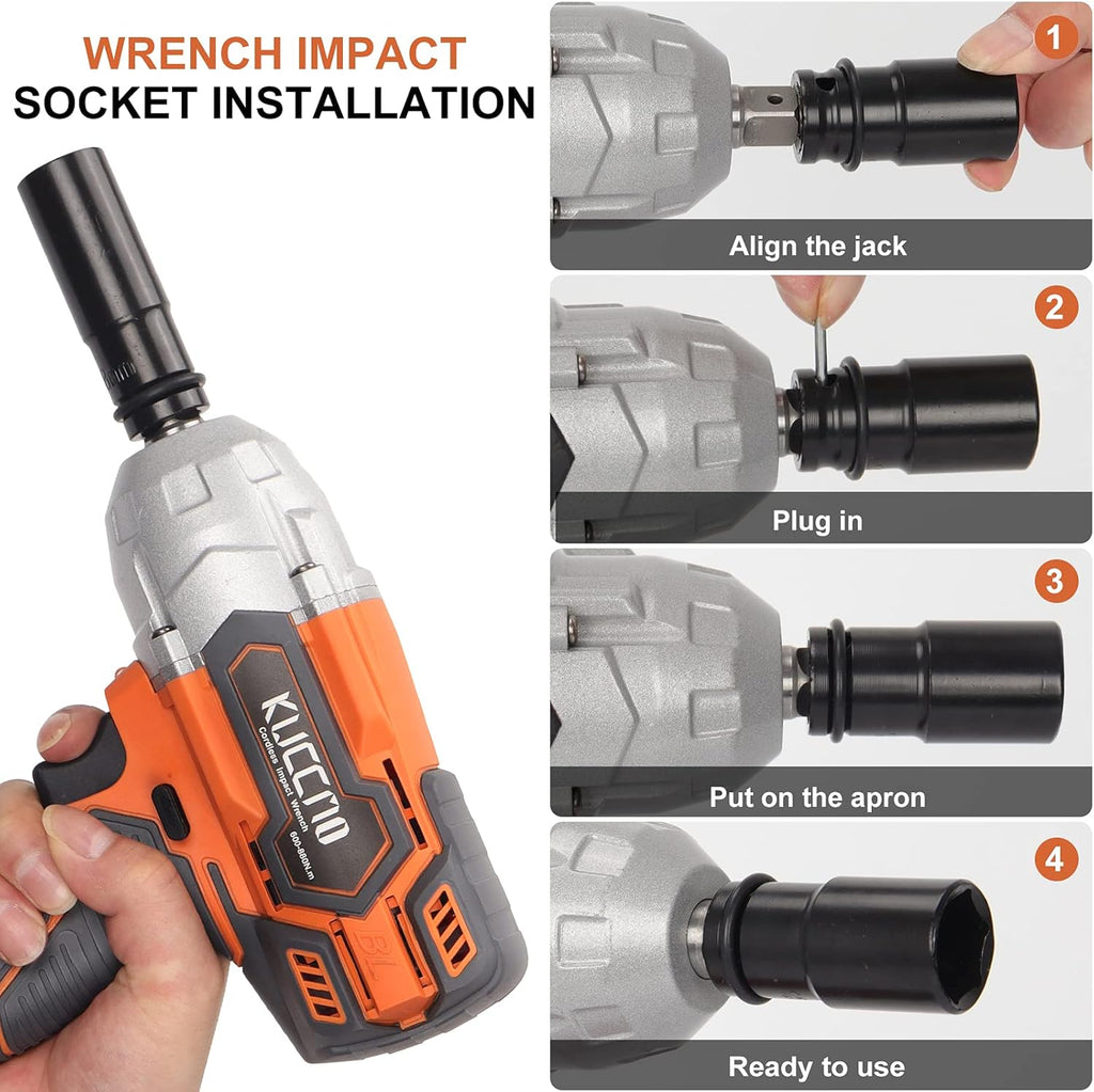 21V Cordless Impact Wrench Kit 4.0Ah Li-ion Battery L609595