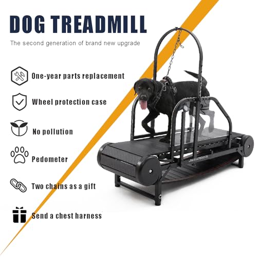 Non-Electric Dog Treadmill with Step Counter, Adjustable Incline & Brake G8510