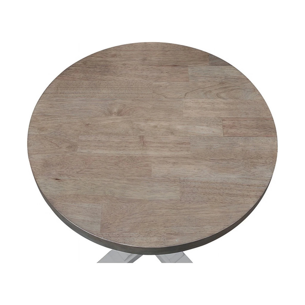 Solid Wood Round End Table C858109