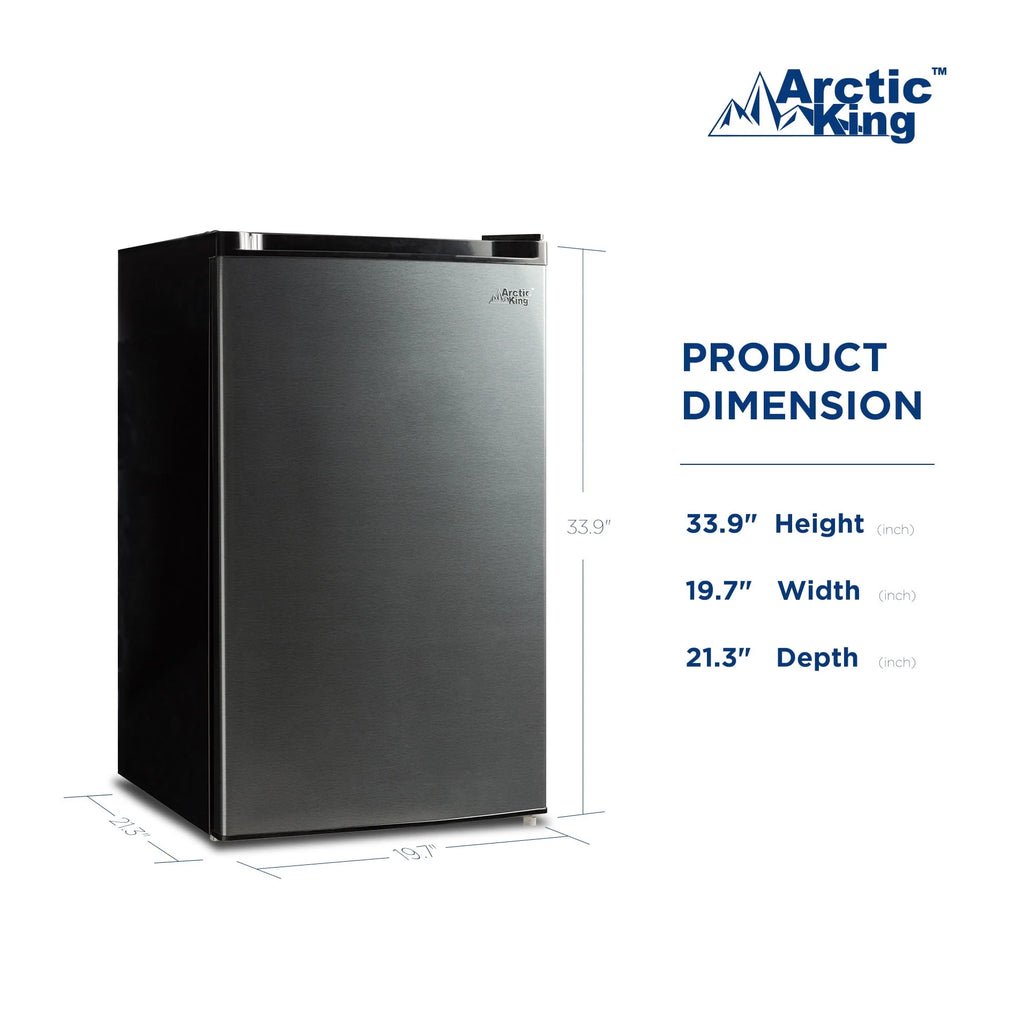4.4 Cu ft Black Stainless Steel Look Mini Fridge R2183