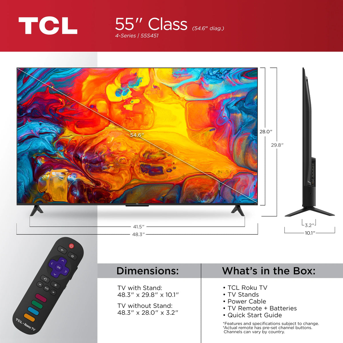 55 Class 4K UHD HDR Smart TV X883
