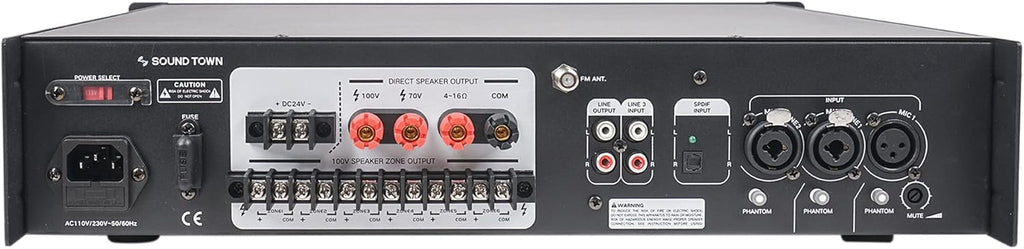 360W 6-Zone 70V/100V Commercial Power Amplifier with Bluetooth M7126