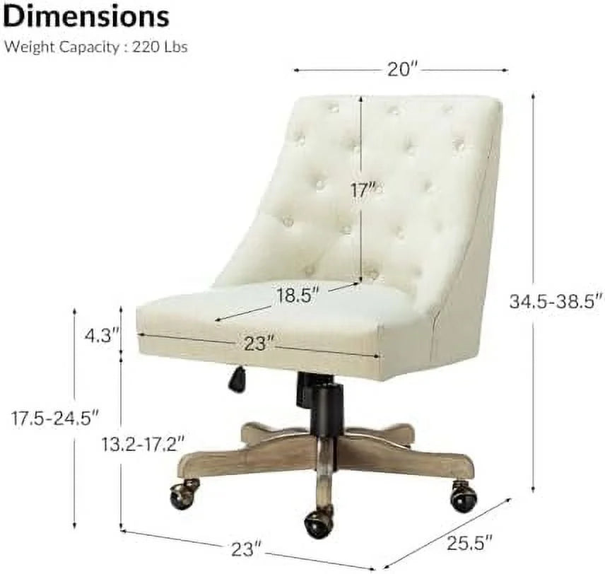 Teal Tufted Upholstered Office Chair A349