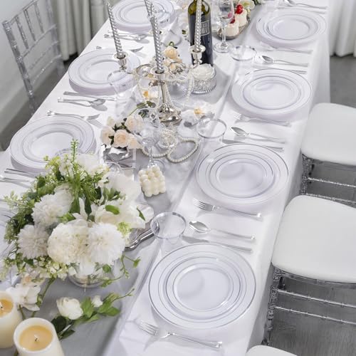 300 Pcs Gold Glitter Disposable Dinnerware Set I842