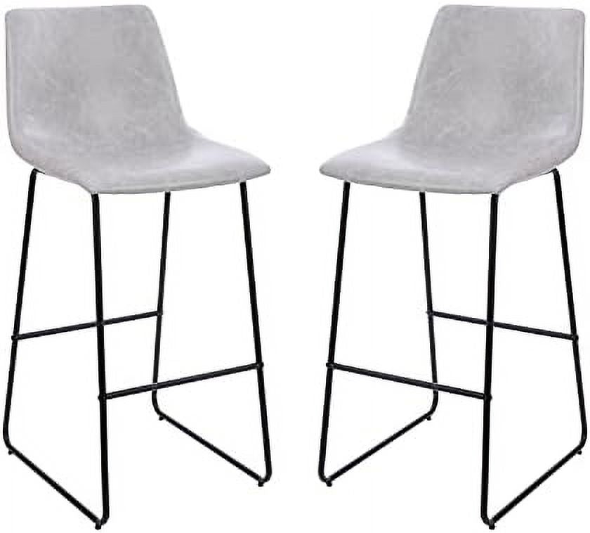 Faux Leather Bucket Seat Stools, Set of 2 A9980