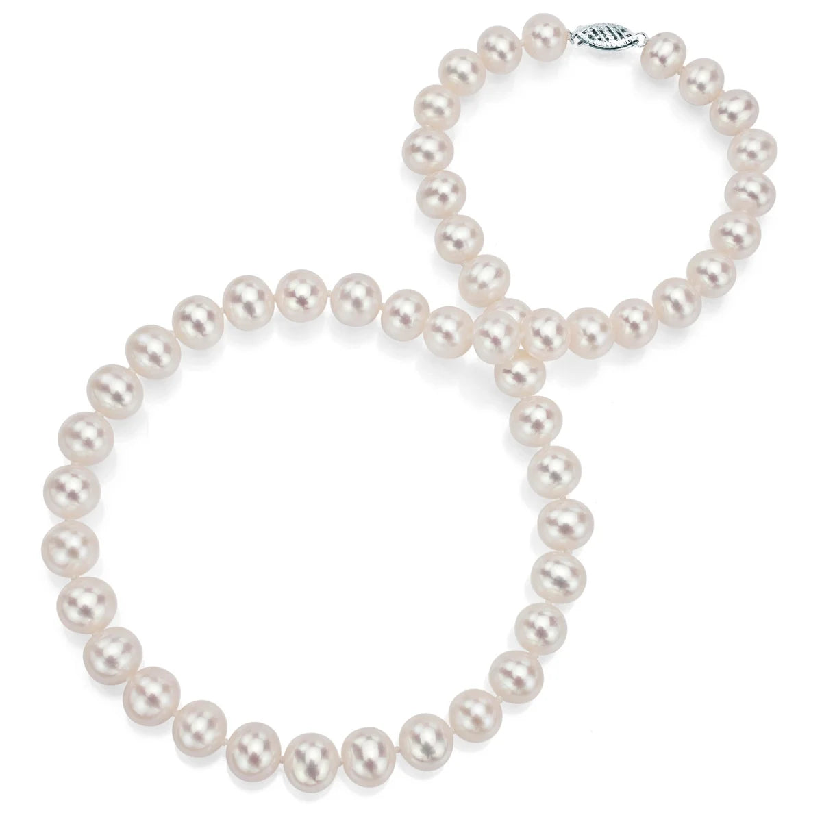 18kt White Gold Freshwater Pearl Necklace K451