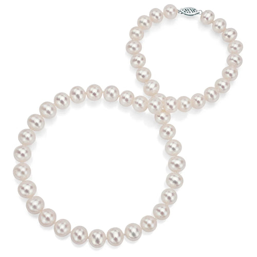 18kt White Gold Freshwater Pearl Necklace K451