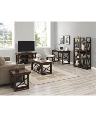 Espresso Wood Veneer Bookcase K7663