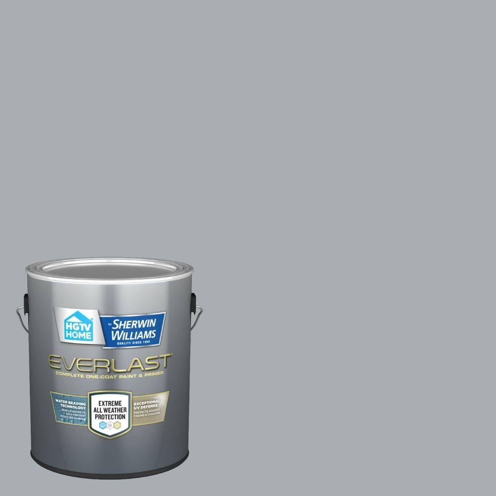 Morning Fog Satin Exterior Paint (1-Gallon) K193525