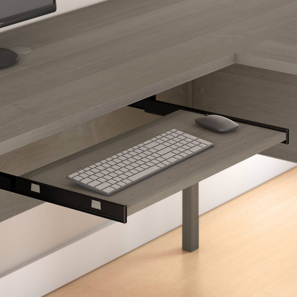 Mocha Cherry L-Shaped Desk S701