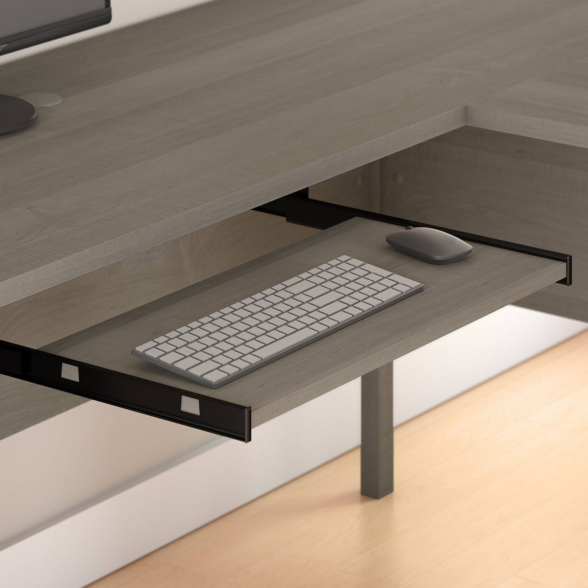 Mocha Cherry L-Shaped Desk S701