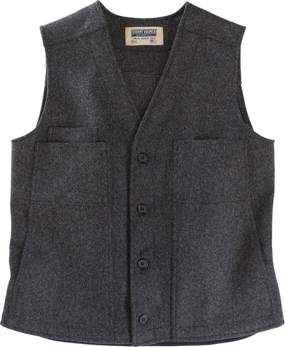 Charcoal Men&s Button Vest S998