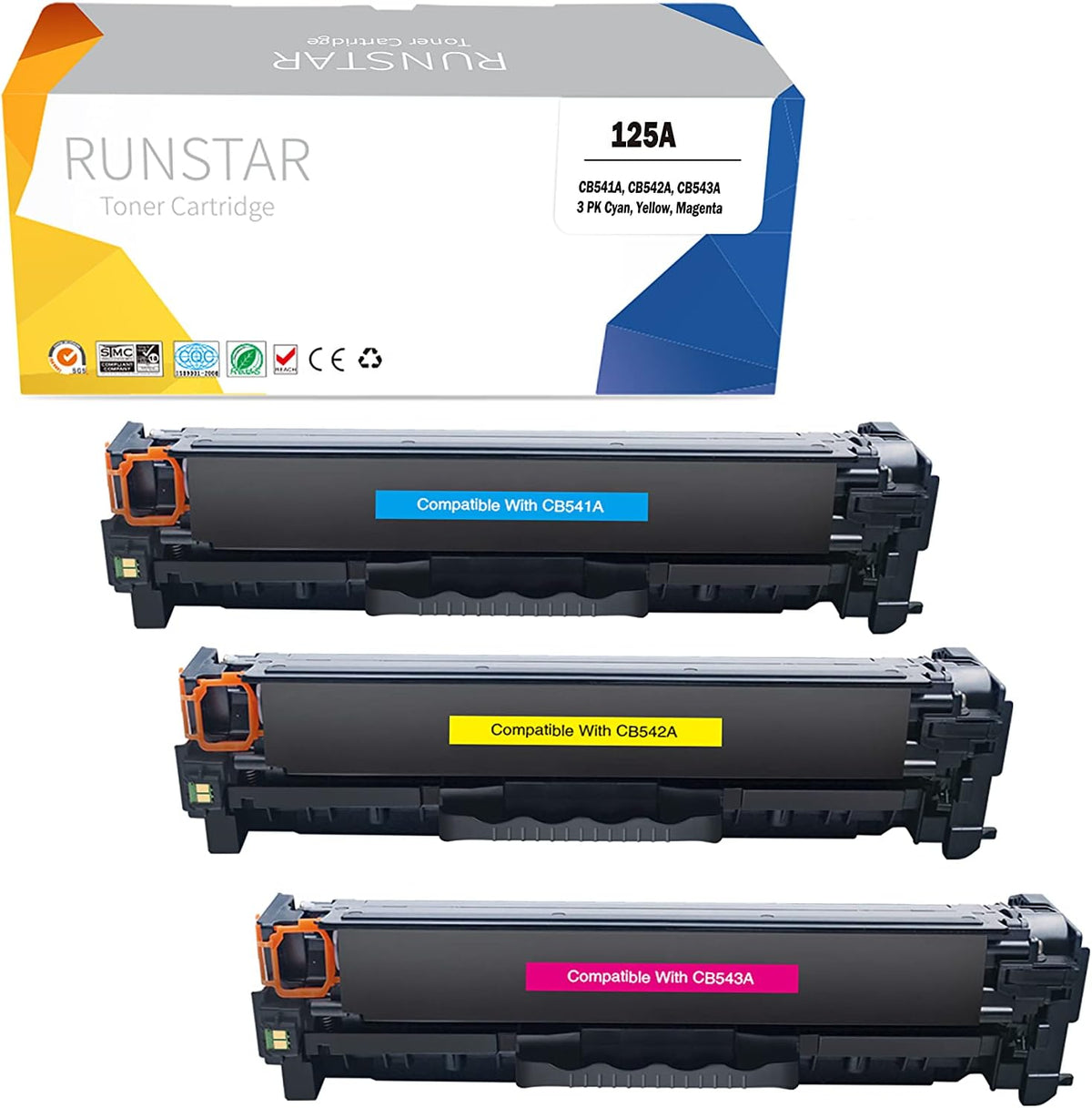 3 Pack Cyan Magenta Yellow Toner Cartridge for HP Printer I7123