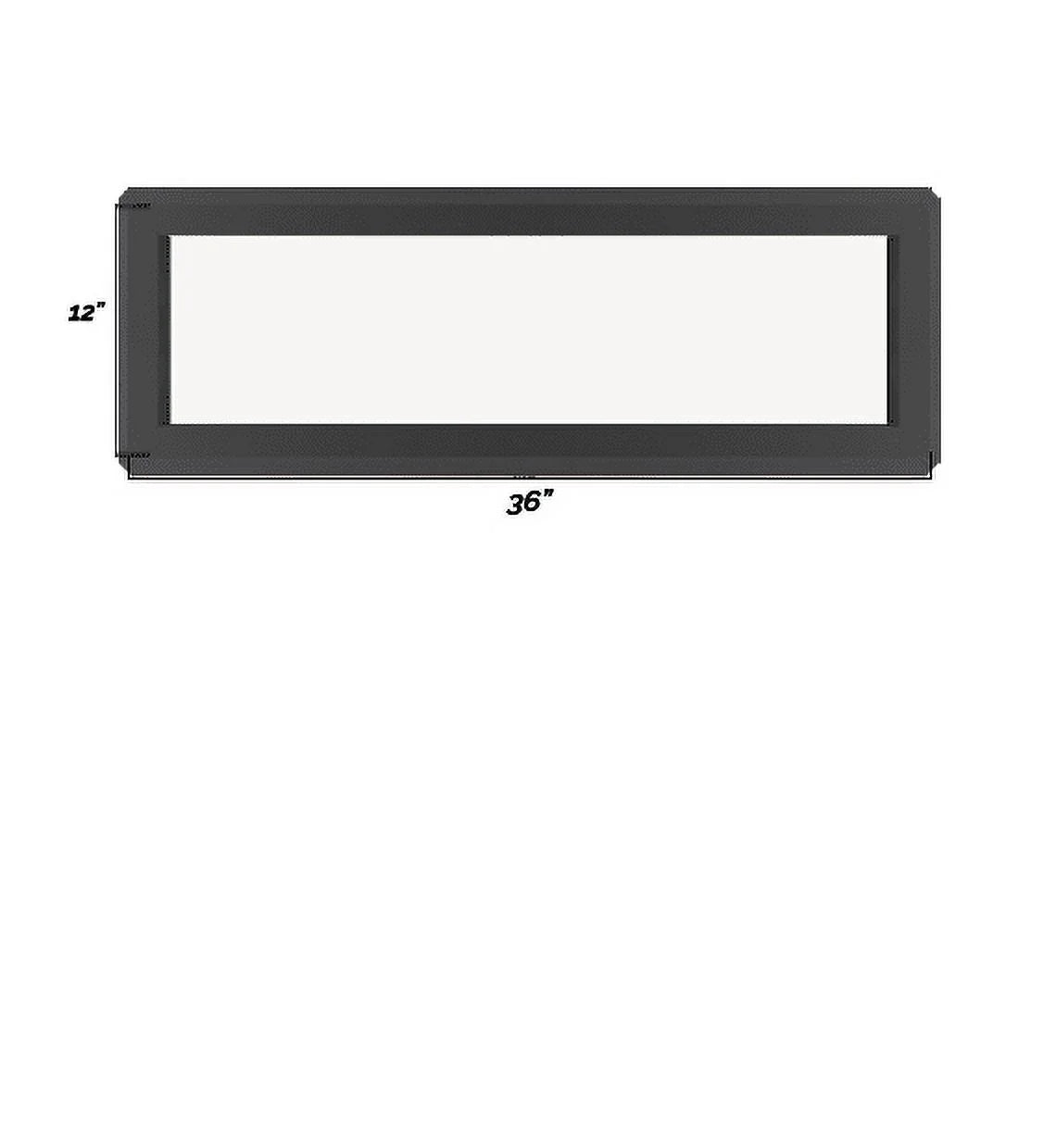 Black Vinyl Transom Window 36" x 12" Low-E Tempered Glass Argon Gas Window U5648