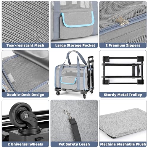 Airline Approved Soft Sided Pet Carrier with Wheels M42160