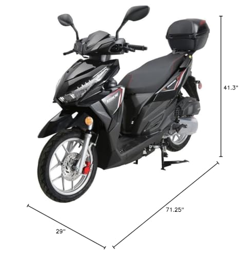 Black 150cc Scooter M6847