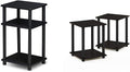 3-Tier End Table, 1-Pack, Americano/Black & Simplistic End Table, Espresso/Black N5312