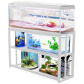 White Metal Aquarium Stand 55-75 Gallon U5952