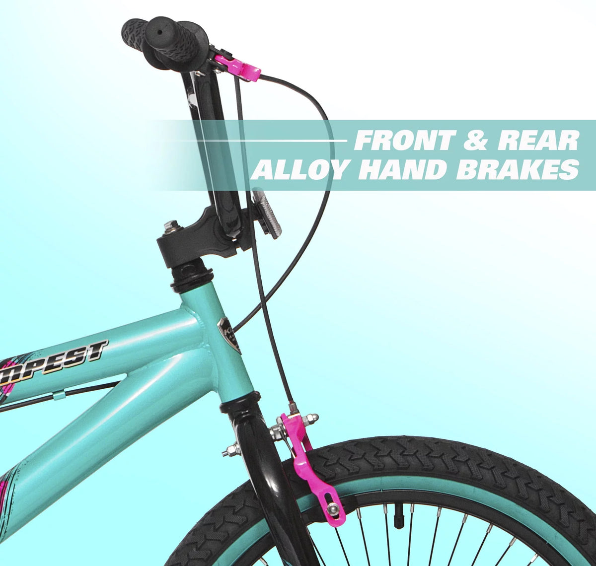 20 Girl's Black Aqua Bicycles T849594