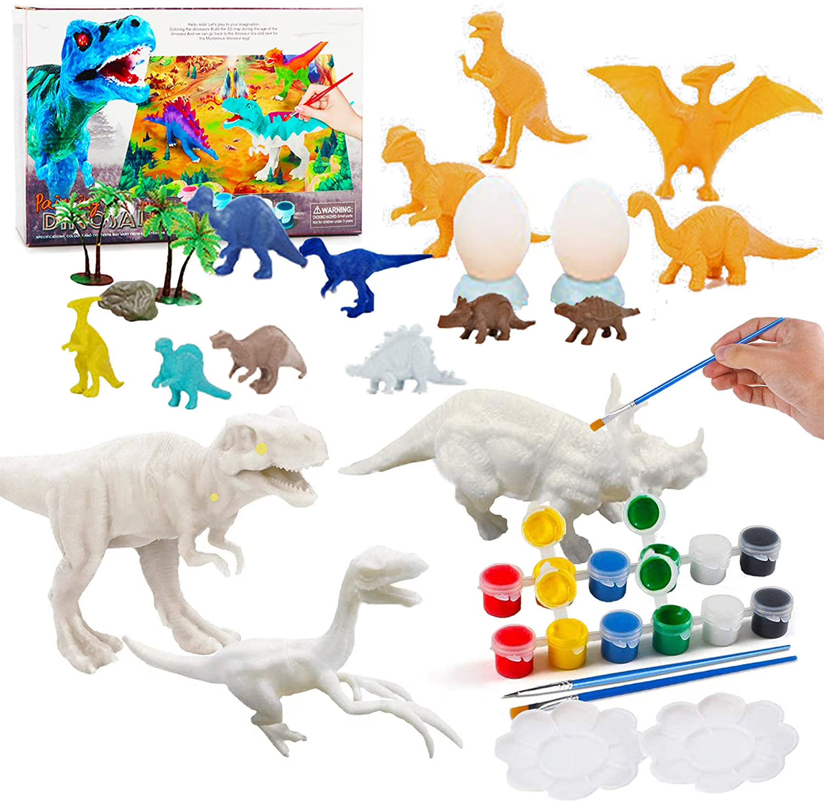 Kids Dinosaur Painting Kit with Play Mat N197262