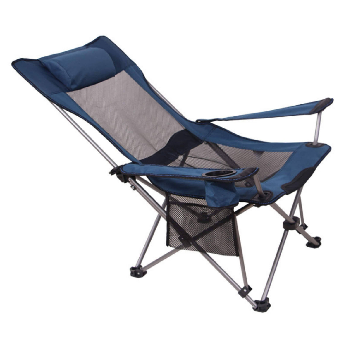 Adjustable Beach Camping and Hiking Chair Blue G4685