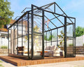 Black 8x10x7.5 FT Aluminum Polycarbonate Greenhouse E119