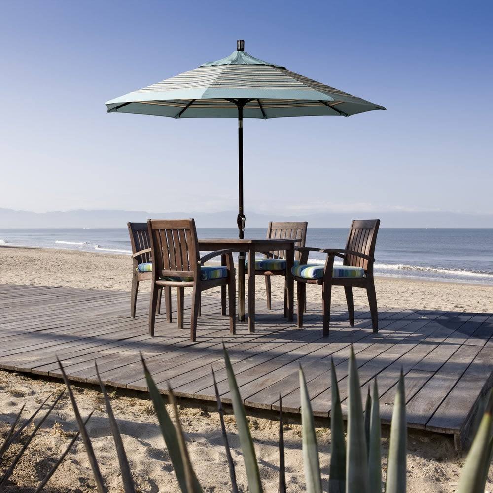 7.5& Frost Blue Aluminum Push Tilt Patio Umbrella N2619