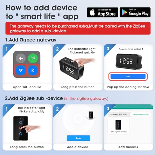 Black 3 Gang Zigbee Smart Touch Wall Light Switch H131701
