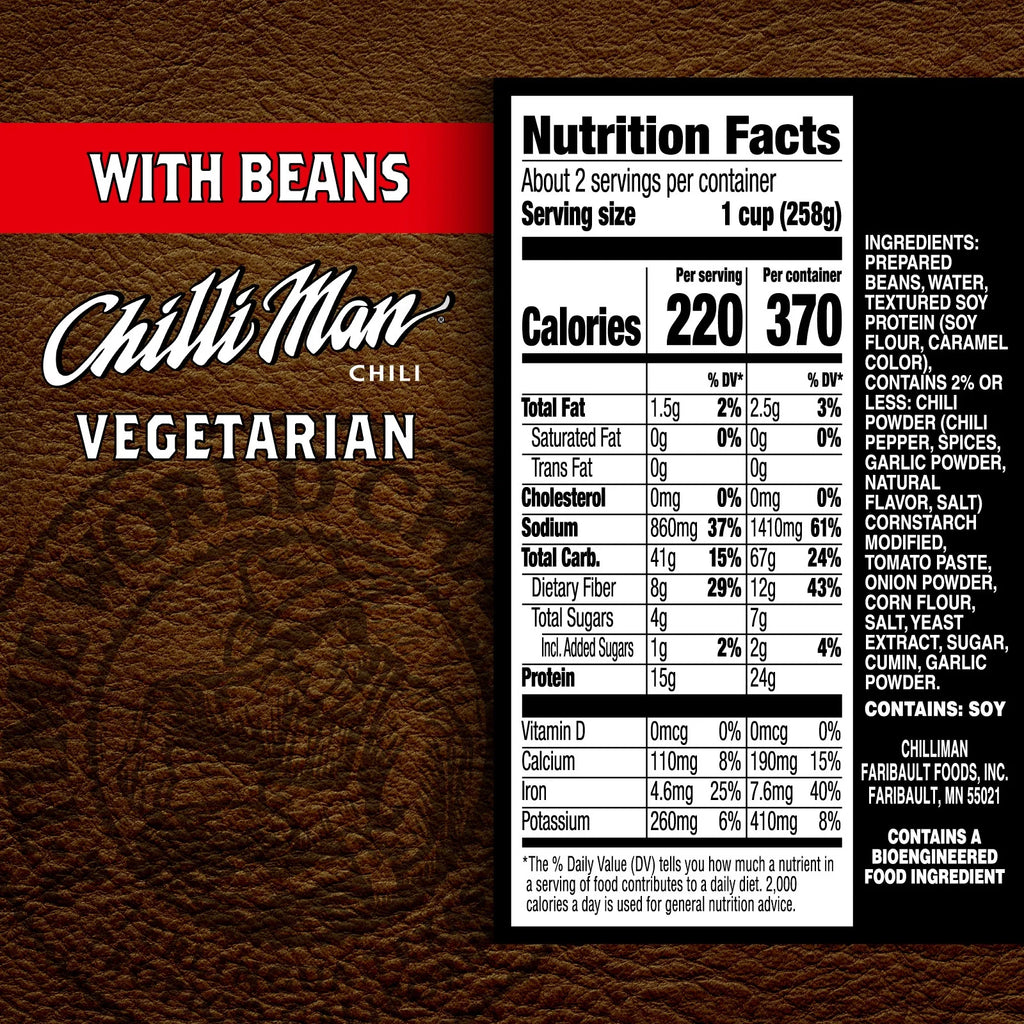(12 Pack) Canned Vegetarian Chili With Beans, 15 ounce can U69612