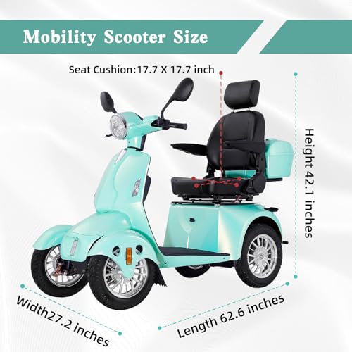 800W Heavy Duty All Terrain Motorized Scooter with Seats (Red) K7121
