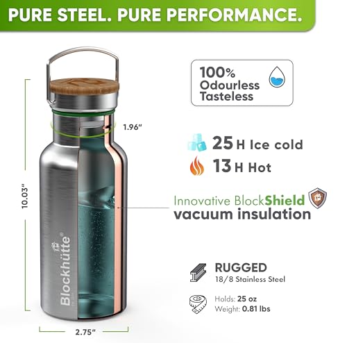 34 oz Vacuum Insulated Stainless Steel Water Bottle L1529
